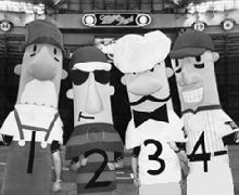 b and white sausage image